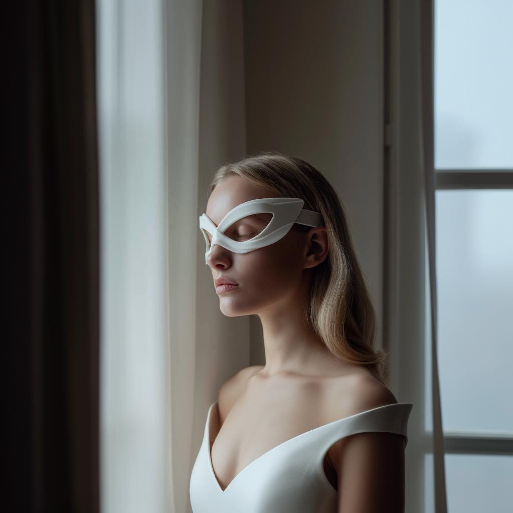 Additional product view of 3D Printed Futuristic Eye Mask Glasses.