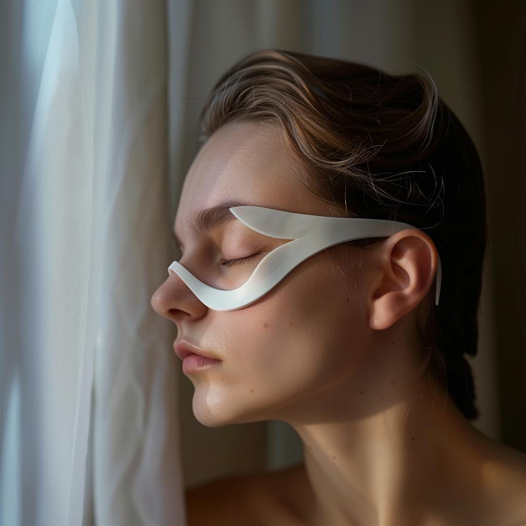 Alternate gallery view of 3D Printed Minimal Visor Costume Mask.