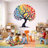 Alternate product view of Rainbow Tree of Life Wall Vinyl Decal.