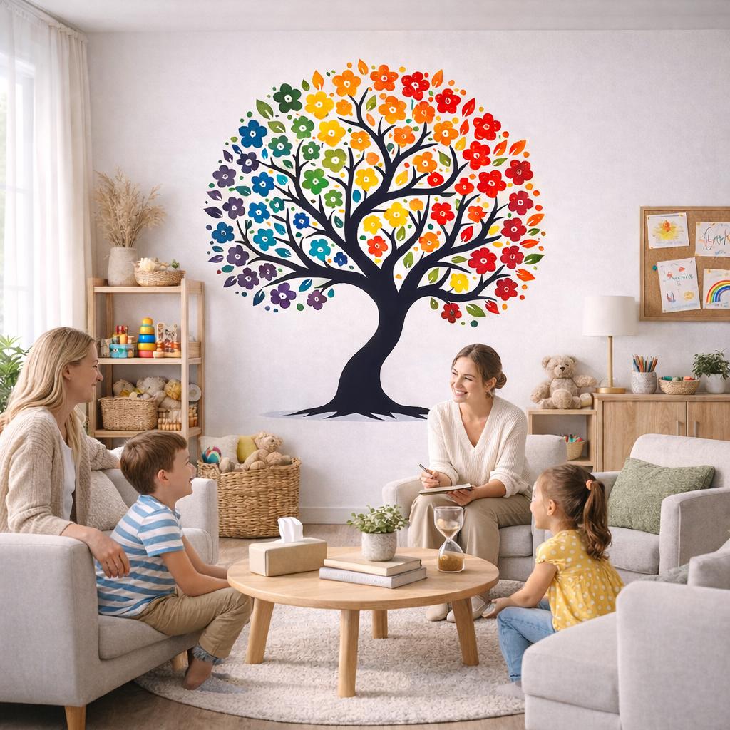 Product gallery view of Rainbow Tree of Life Wall Vinyl Decal.