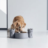 Product gallery view of 3D Printed Castle Pet Bowl Holder Stand.