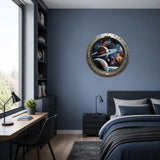 Product gallery view of Space Porthole Wall Vinyl Decal.