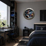 Product presentation view of Space Porthole Wall Vinyl Decal.