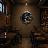 Additional product presentation of Space Porthole Wall Vinyl Decal.