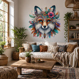 Alternate product view of Boho Fox Wall Vinyl Decal.