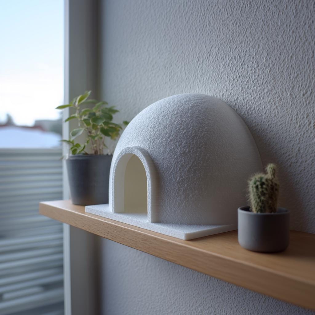 Product gallery view of 3D Printed Minimalist Igloo Dome Decor.