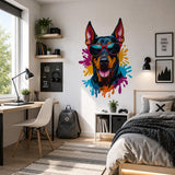 Alternate product presentation of Cool Doberman Wall Vinyl Decal.