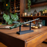 Product gallery view of 3D Printed Dragon Crocodile Magic Wand with Stand.