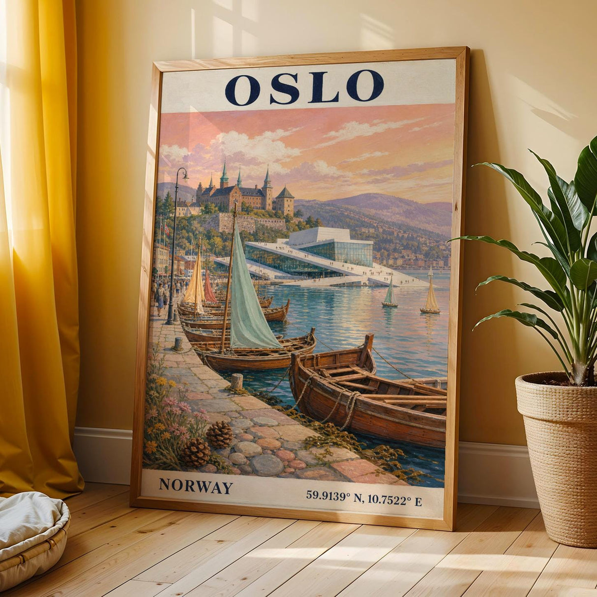 Additional product view of Oslo Harbor Travel Poster.