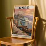 Product detail view of Oslo Harbor Travel Poster.