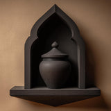3D printed gothic arch memorial wall shelf with matching keepsake urn