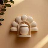Product gallery view of 3D Printed Floral Arch Memorial Wall Shelf with Urn.