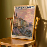 Product detail view of Copenhagen Harbor Travel Poster.