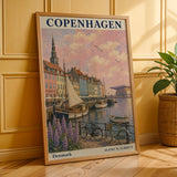 Additional product presentation of Copenhagen Harbor Travel Poster.
