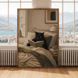 Alternate gallery view of Bombay Cat Reading in Bed Poster.