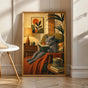 Product view of Russian Blue Cat Reading Book Poster.