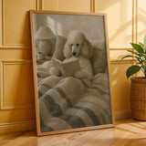 Alternate product presentation of Nordic Standard Poodle Reading Book Art Print Poster.