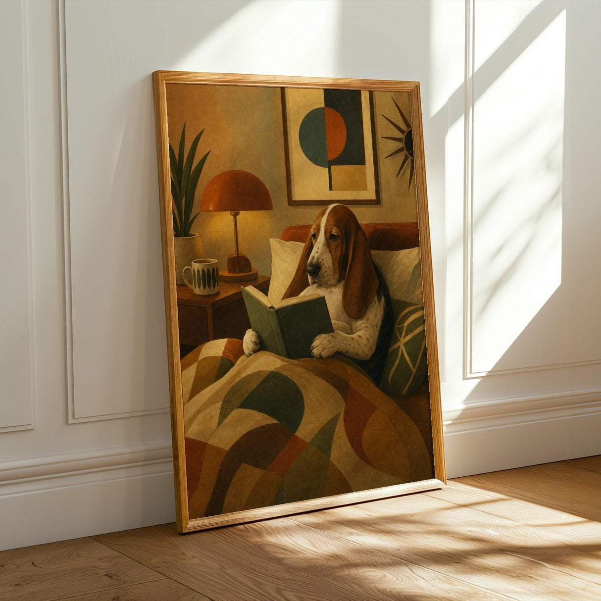 Product presentation view of Basset Hound Poster.