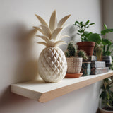 3D printed geometric pineapple memorial urn with removable leaf-shaped lid