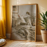 Additional product view of Angora Rabbit Reading in Bed Poster.