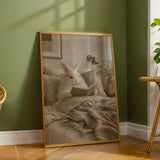 Additional product detail of Angora Rabbit Reading in Bed Poster.