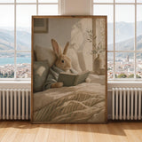 Alternate gallery view of Satin Rabbit Reading in Bed Poster.