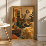 Product view of Flemish Giant Rabbit Reading in Bed Poster.