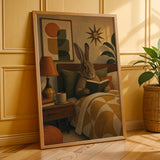 Additional product presentation of Flemish Giant Rabbit Reading in Bed Poster.
