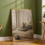 Additional product detail of Mini Rex Rabbit Reading in Bed Poster.
