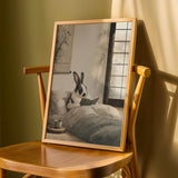 Product detail view of Harlequin Rabbit Reading in Bed Poster.