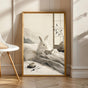 Product view of Angora Rabbit Reading in Bed Poster.