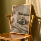 Product detail view of Russian Dwarf Hamster Reading in Bed Poster.