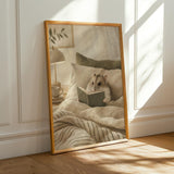 Alternate product presentation of Russian Dwarf Hamster Reading in Bed Poster.