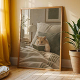 Additional product view of Chinese Hamster Reading in Bed Poster.
