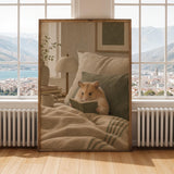 Alternate gallery view of Chinese Hamster Reading in Bed Poster.