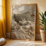 Additional product view of Roborovski Hamster Reading in Bed Poster.