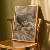 Product detail view of Roborovski Hamster Reading in Bed Poster.