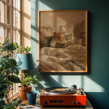 Alternate product view of Syrian Hamster Reading in Bed Poster.