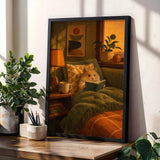 Product gallery view of Teddy Bear Hamster Reading in Armchair Poster.