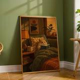 Additional product detail of Teddy Bear Hamster Reading in Armchair Poster.