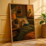 Additional product presentation of Teddy Bear Hamster Reading in Armchair Poster.