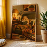 Additional product view of Golden Syrian Hamster Reading in Armchair Poster.