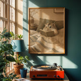 Alternate product view of Campbell’s Dwarf Hamster Reading in Bed Poster.
