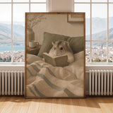 Alternate gallery view of Campbell’s Dwarf Hamster Reading in Bed Poster.