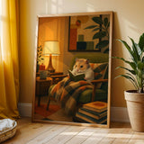 Additional product view of Chinese Hamster Reading in Armchair Poster.