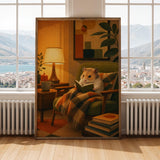 Alternate gallery view of Chinese Hamster Reading in Armchair Poster.