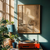 Alternate product view of Chinese Hamster Reading in Bed Poster.