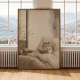 Alternate gallery view of Chinese Hamster Reading in Bed Poster.