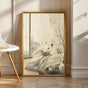 Product view of White Syrian Hamster Reading in Bed Poster.