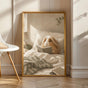 Product view of Peruvian Guinea Pig Reading in Bed Poster.